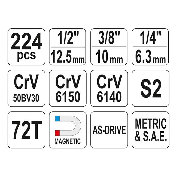 Narzędzia 1/2" 225cz XXL