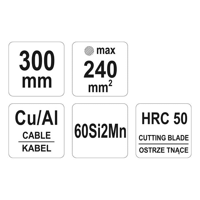 Nożyce zapadkowe do kabli 240
