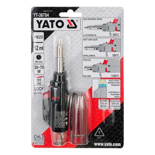 Lutownica gazowa 3w1 Yato YT-36704
