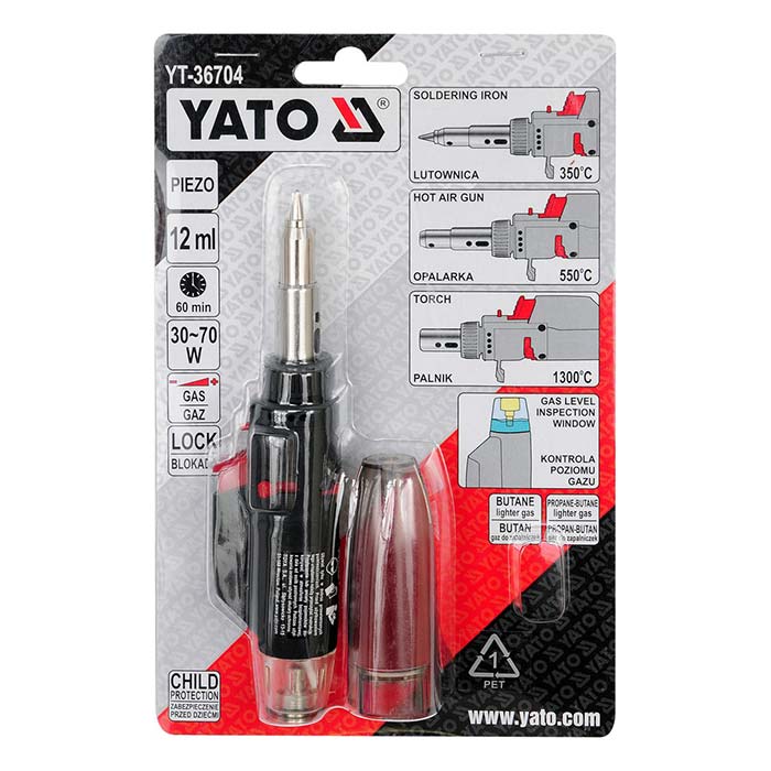 Lutownica gazowa 3w1 Yato YT-36704
