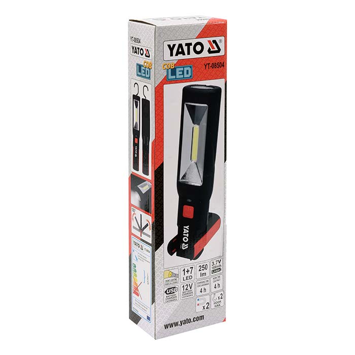 Lampa warsztatowa 3W COB LED Yato YT-08504 AKU 3.7V (1.8 Ah)