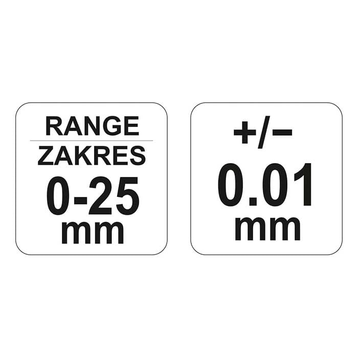 Mikrometr 0-25mm Yato YT-72300