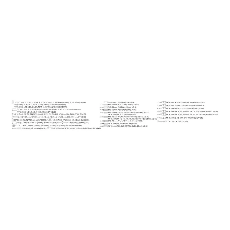 Narzędzia 1/2" XXL 173 el. YT-3893