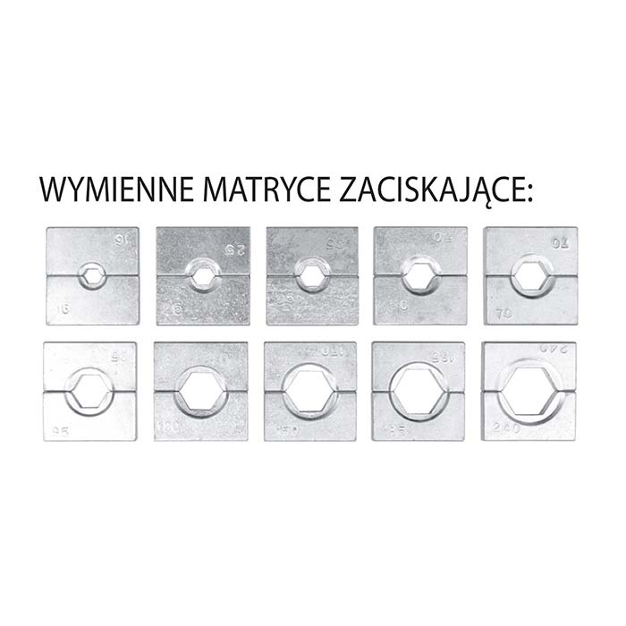 Praska hydrauliczna do zaciskania końcówek 16-300mm2 Yato YT-22862