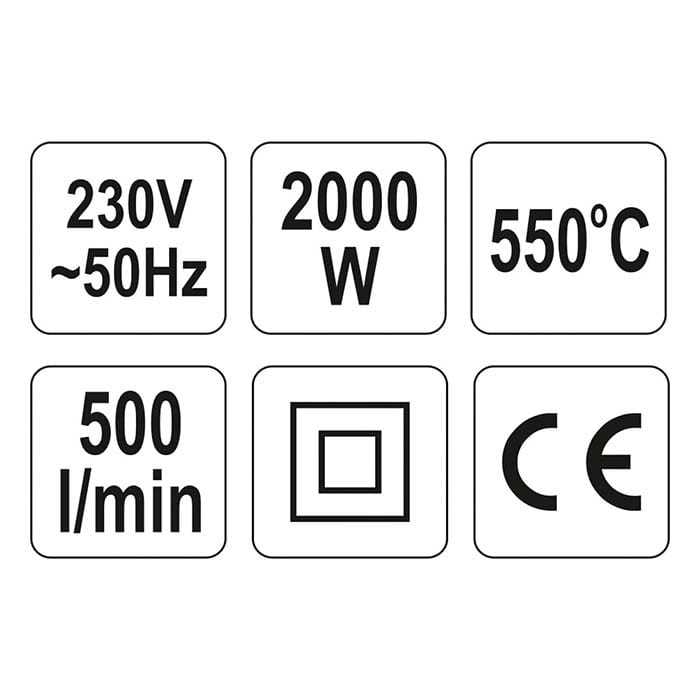 Opalarka 2000W Yato YT-82291 z akcesoriami [230V]