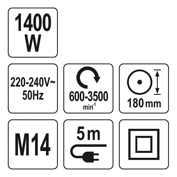 Polerka 180mm 1400W Yato YT-82196