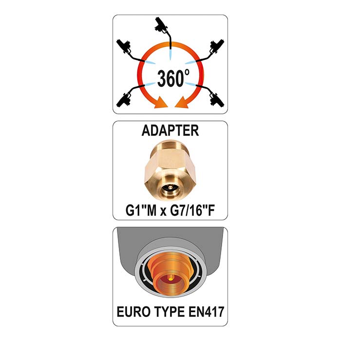 Palnik gazowy Turbo Yato YT-36715