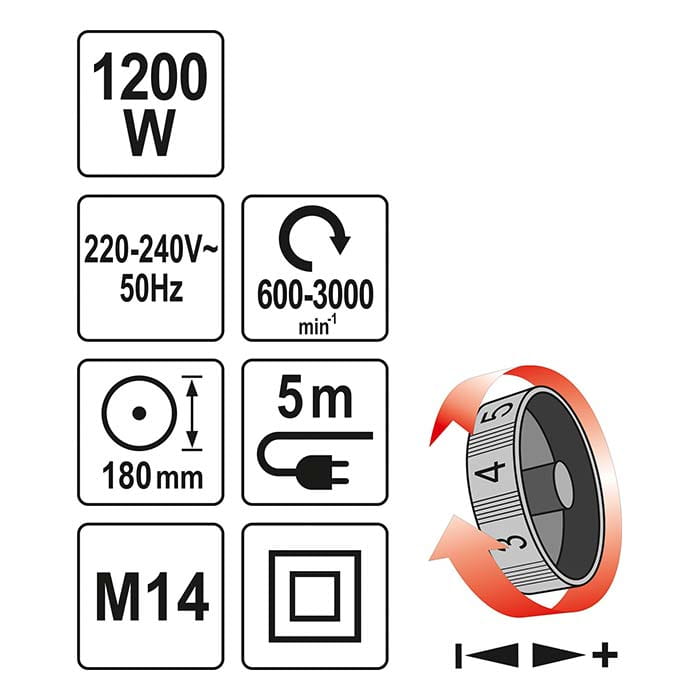 Polerka 180mm 1200W Yato YT-82195 [230V]