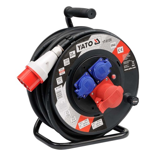 Przedłużacz 25m bęben 5x2.5mm2 Yato YT-8120 [230/400V]