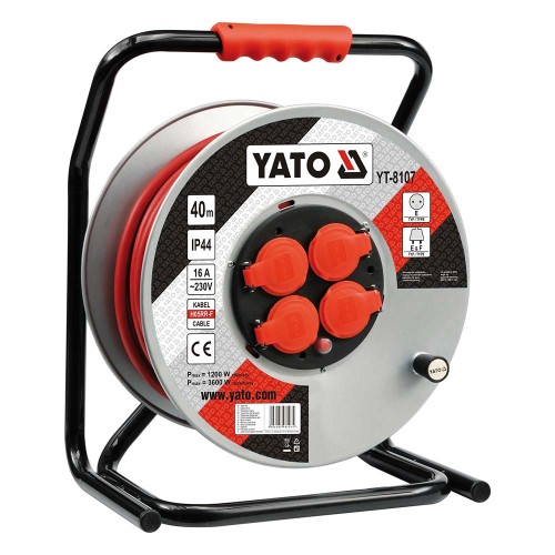Przedłużacz 40m bęben 4G 3x2.5mm2 Yato YT-8107 [230V]