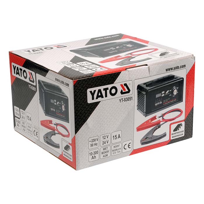 Prostownik z rozruchem 75a 300ah Yato YT-83051