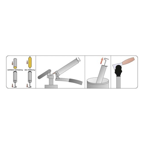 Smarownica ręczna wzmocniona 500 ml Yato YT-0704