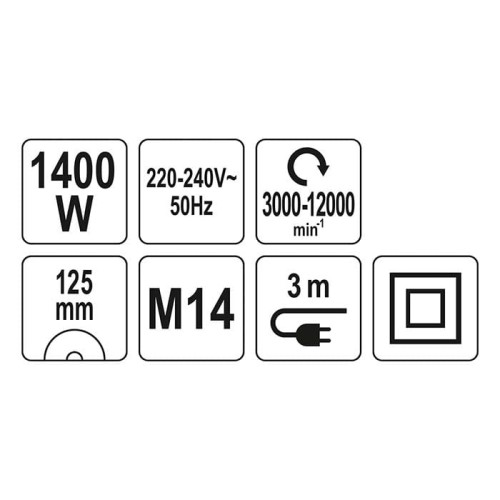 Szlifierka kątowa 125mm 1400W Yato YT-82098 [230V]