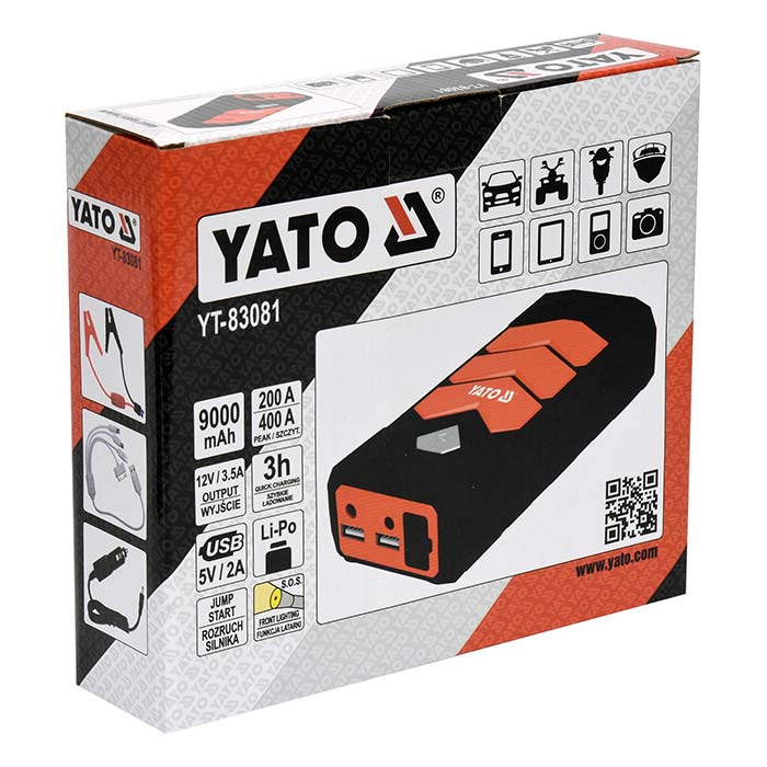 Urządzenie rozruchowe/powerbank Yato YT-83081 3.7V (9 Ah)