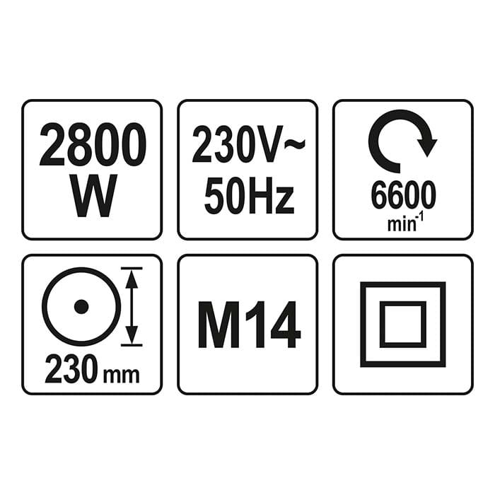 Szlifierka kątowa 230mm 2800W Yato YT-82110 [230V]