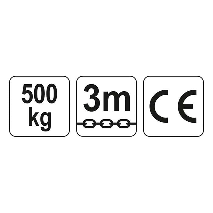 Wciągarka łańcuchowa 500kg Yato YT-5890; YT-58950