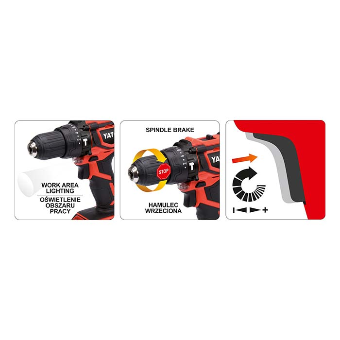 Wiertarko-wkrętarka Yato YT-82782 AKU 18V (2.0 Ah)