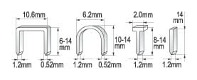 Zszywacz tapicerski 6-14mm YT