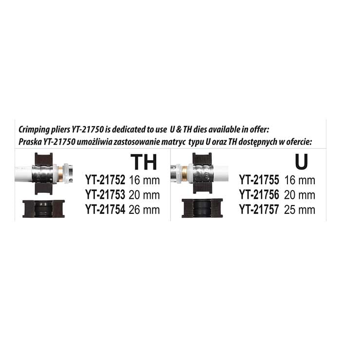 Zaciskarka do rur  TH16-26  Yato YT-21750