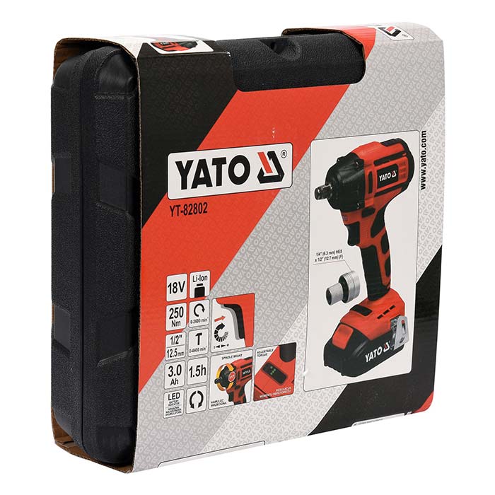 Zakrętarka udarowa  1/2" Yato YT-82802 AKU 18V (3.0 Ah)