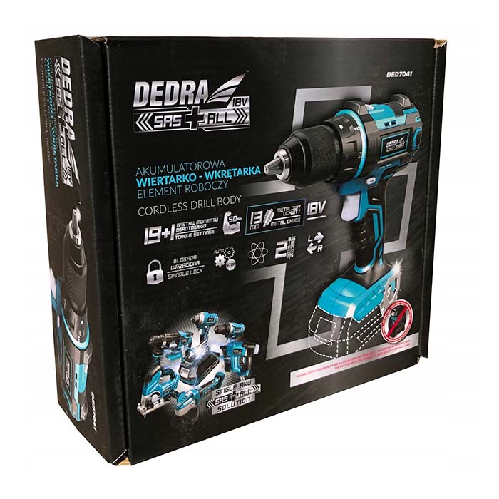 Wiertarko-wkrętarka Dedra DED7041 SAS+ALL AKU 18V (bez aku)