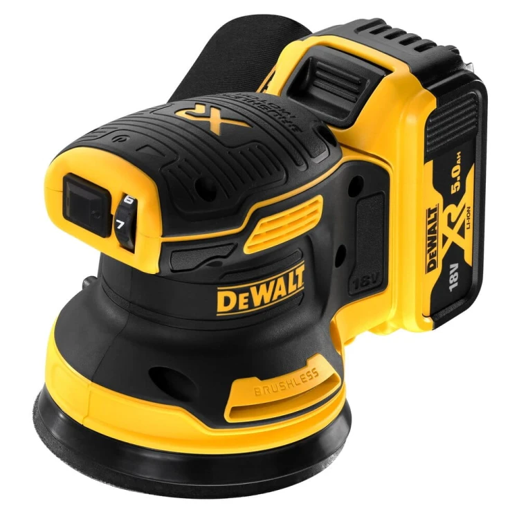 Szlifierka mimośrodowa 125mm DeWalt DCW210P2 AKU 18V (2x 5.0Ah)