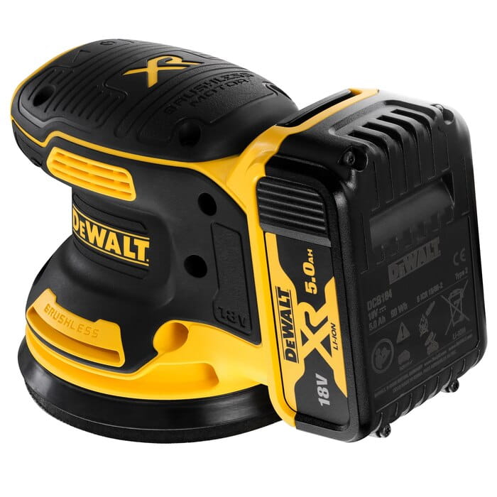Szlifierka mimośrodowa 125mm DeWalt DCW210P2 AKU 18V (2x 5.0Ah)
