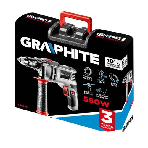 Wiertarka udarowa 550W Graphite 58G725 [230V]