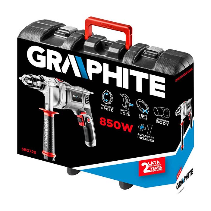 Wiertarka udarowa 850W Graphite 58G728 [230V]
