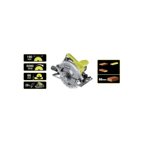 Pilarka tarczowa 190mm 1400W Ryobi RCS1400-G [230V]