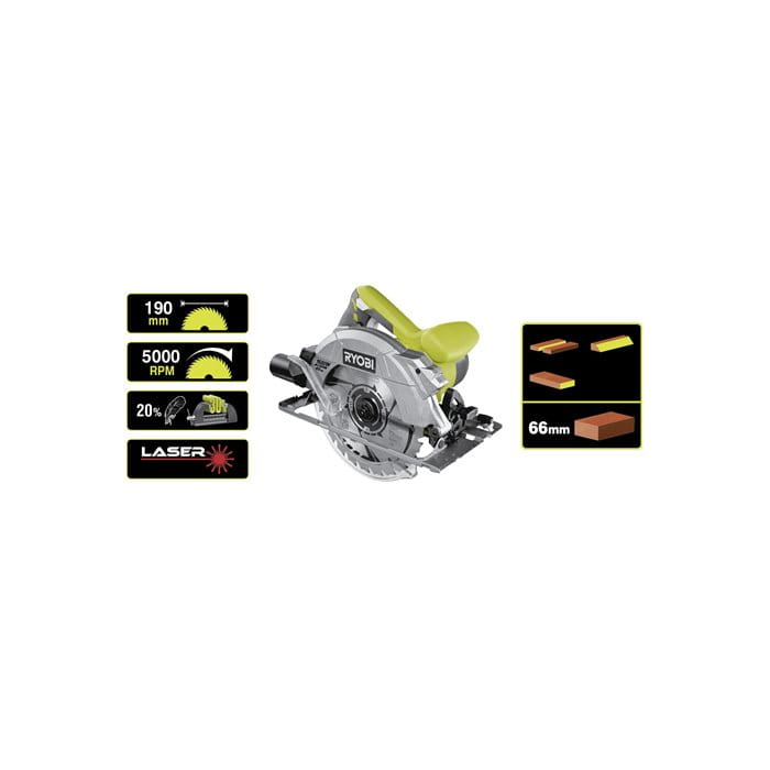Pilarka tarczowa 190mm 1600W Ryobi RCS1600-K [230V]