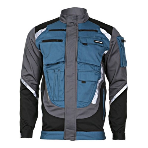 Bluza robocza odblaskowa czarno-szaro-turkusowa Lahti Pro L4040302 - rozmiar M