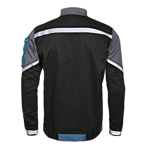 Bluza robocza odblaskowa czarno-szaro-turkusowa Lahti Pro L4040302 - rozmiar M
