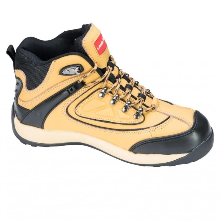 Buty robocze trzewiki ze skóry nubukowej miodowo-czarne Lahti Pro L3010245 - rozmiar 45