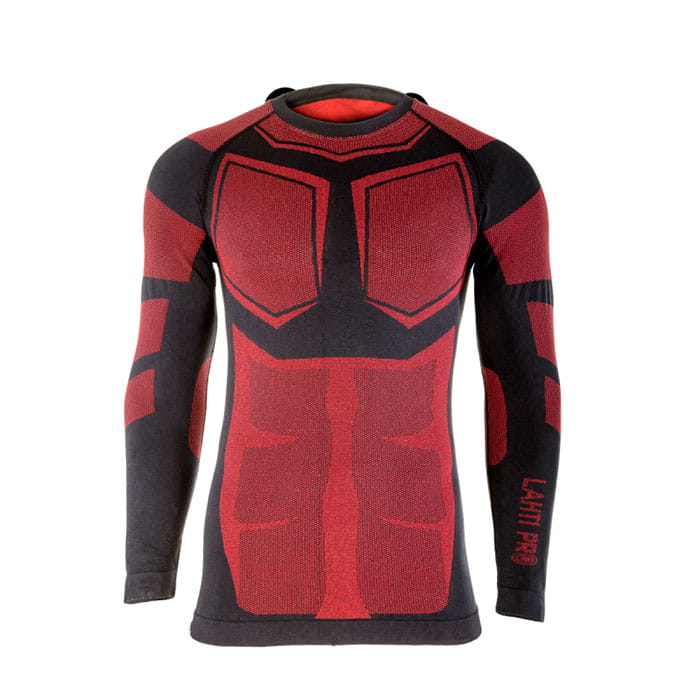 Koszulka termoaktywna czarno-czerwona Lahti Pro L4120503 - rozmiar L/XL