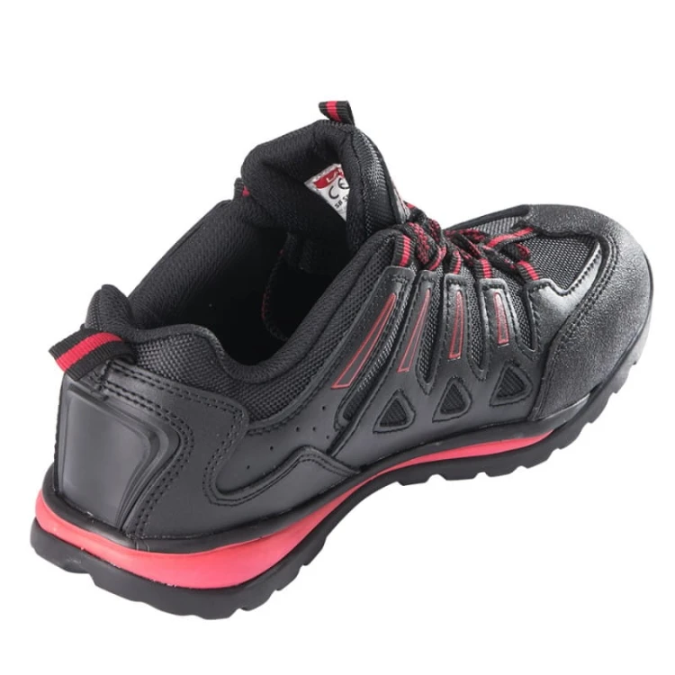 Buty robocze półbuty skórzane czarno-czerwone Lahti Pro L3040242 - rozmiar 42