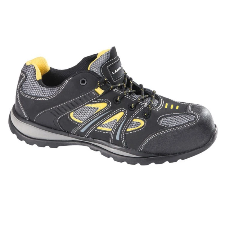 Buty robocze półbuty nubukowo-dzianinowe czarno-żółte Lahti Pro L3040346 - rozmiar 46