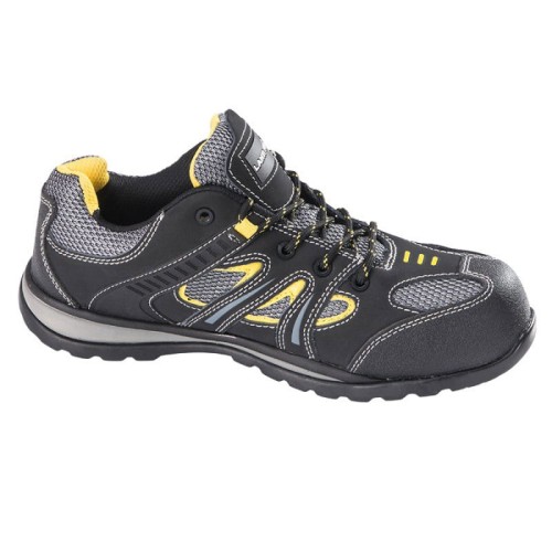 Buty robocze półbuty nubukowo-dzianinowe czarno-żółte Lahti Pro L3040346 - rozmiar 46