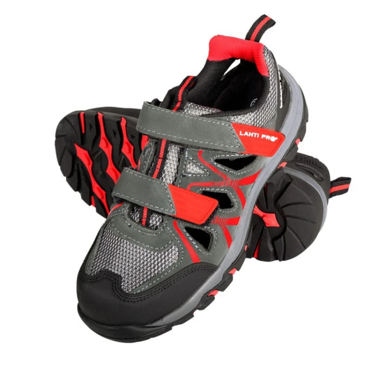 Buty robocze sandały szaro-czerwone Lahti Pro L3060339 - rozmiar 39