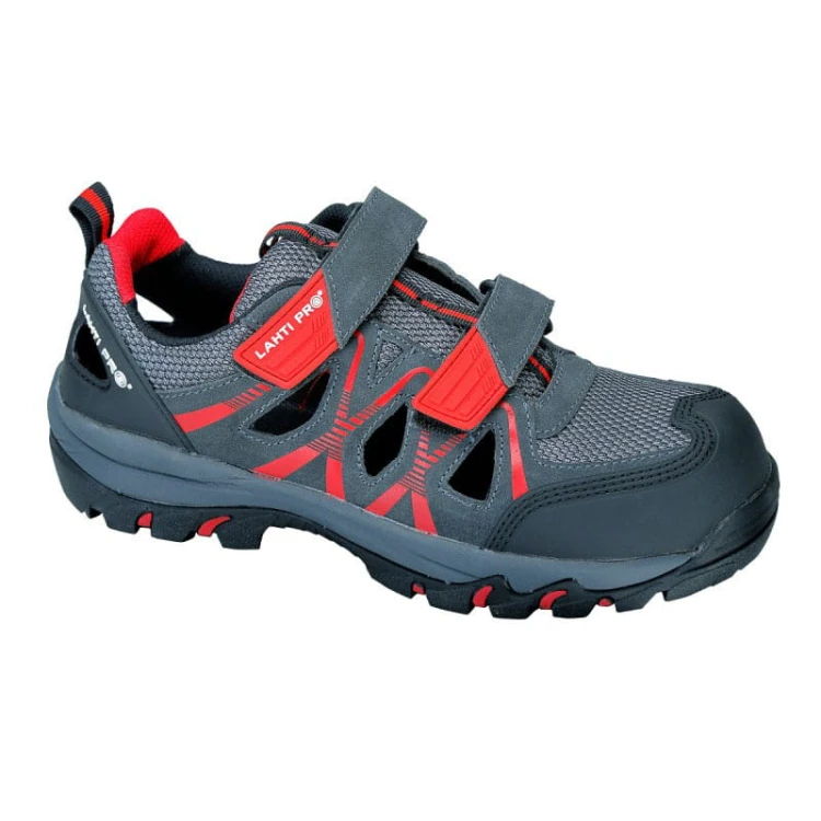 Buty robocze sandały szaro-czerwone Lahti Pro L3060339 - rozmiar 39
