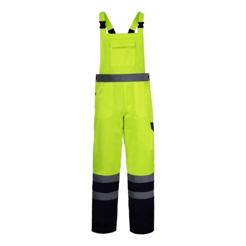 Spodnie ostrzegawcze ogrodniczki żółte Lahti Pro L4110504 - rozmiar XL