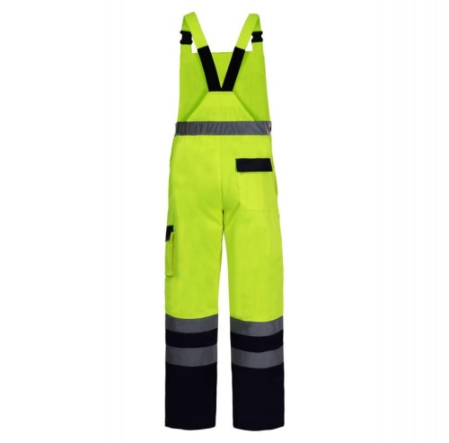 Spodnie ostrzegawcze ogrodniczki żółte Lahti Pro L4110504 - rozmiar XL