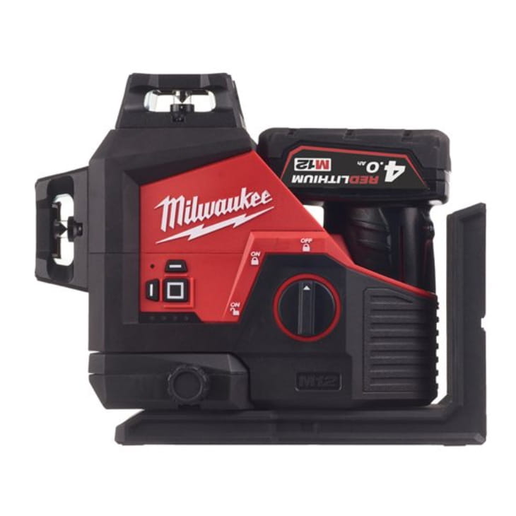 Laser płaszczyznowy Milwaukee M12 3PL-401C zielony (38m) AKU 12V (4.0 Ah) - 4933478102