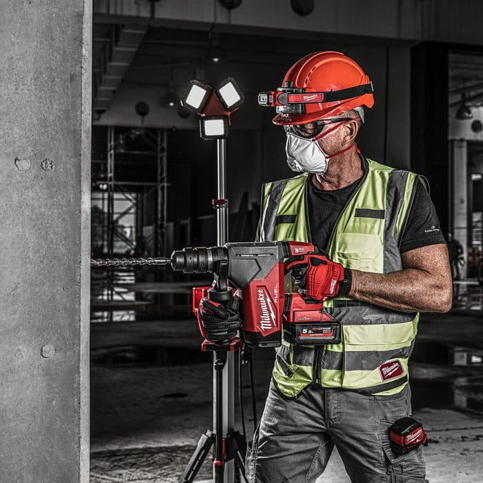 Młot udarowy 32mm SDS-PLUS Milwaukee M18 ONEFHPX-552X AKU 18V (2x 5.5 Ah) - 4933478496