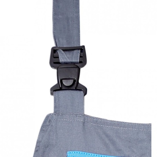 Spodnie robocze ogrodniczki 100% bawełna szaro-niebieskie Lahti Pro L4060460 - rozmiar 3XL