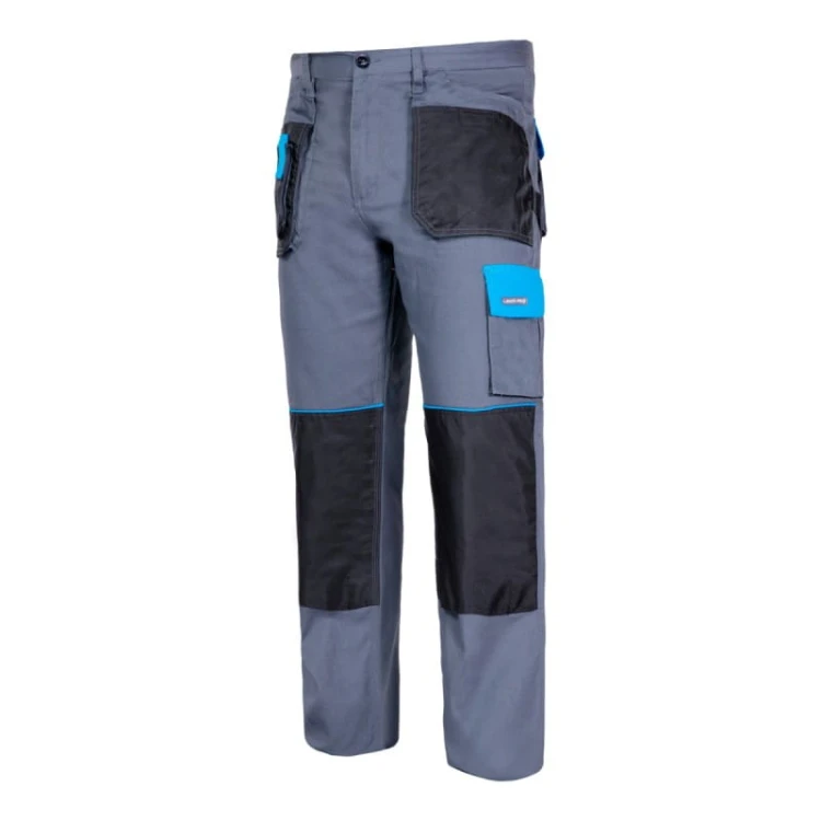 Spodnie robocze na pas 100% bawełna szaro-niebieskie Lahti Pro L4050460 - rozmiar 3XL
