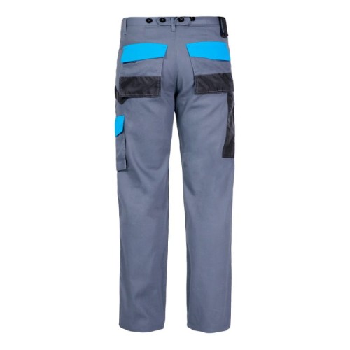 Spodnie robocze na pas 100% bawełna szaro-niebieskie Lahti Pro L4050460 - rozmiar 3XL