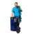Spodnie robocze na pas 100% bawełna szaro-niebieskie Lahti Pro L4050460 - rozmiar 3XL