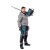 Spodnie robocze na pas odblaskowe czarno-szaro-turkusowe Lahti Pro L4050204 - rozmiar XL