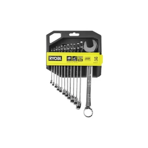 Zestaw kluczy płasko-oczkowych Ryobi RHWR12PC, 12 szt., 8-22 mm, stal chromowo-wanadowa